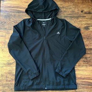 Adidas golf full zip wind Jack with hood